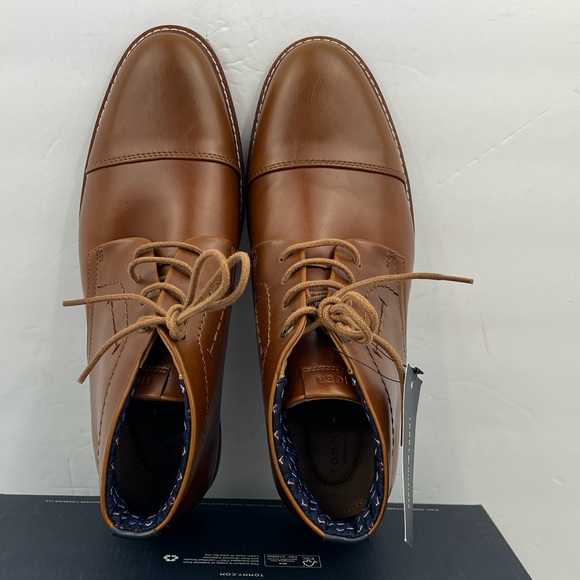 TOMMY HILFIGER, MEN’S DRESS LACE UP CHUKKA BOOTS, BROWN SIZE 9.5 - Picture 5 of 16